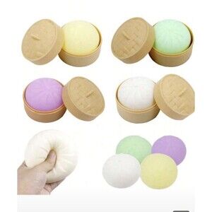 Mini Squishy Viral Mystery Dumpling Squishy Bun SET OF 4 Tiktok Kids Toy Fidget